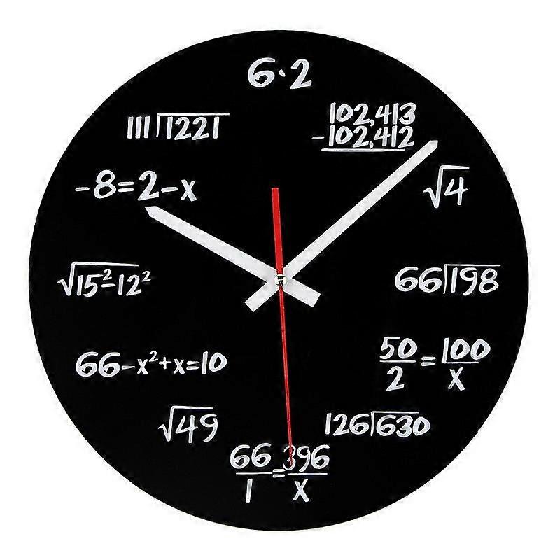 math clock, novelty wall clock unique wall clock mathematical formula clock auspicious