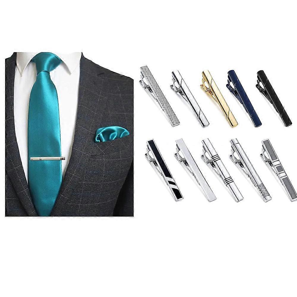 10 Pcs Tie Clips Set Pour Hommes Tie Bar Cadeau Pour Hommes Clip Set Pour Cravates