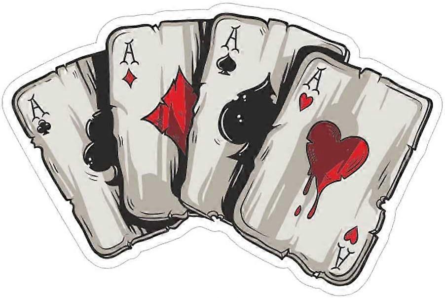Universal Car Sticker 15x10cm Funny Poker Decal Body Sticker Window Reflective Waterproof
