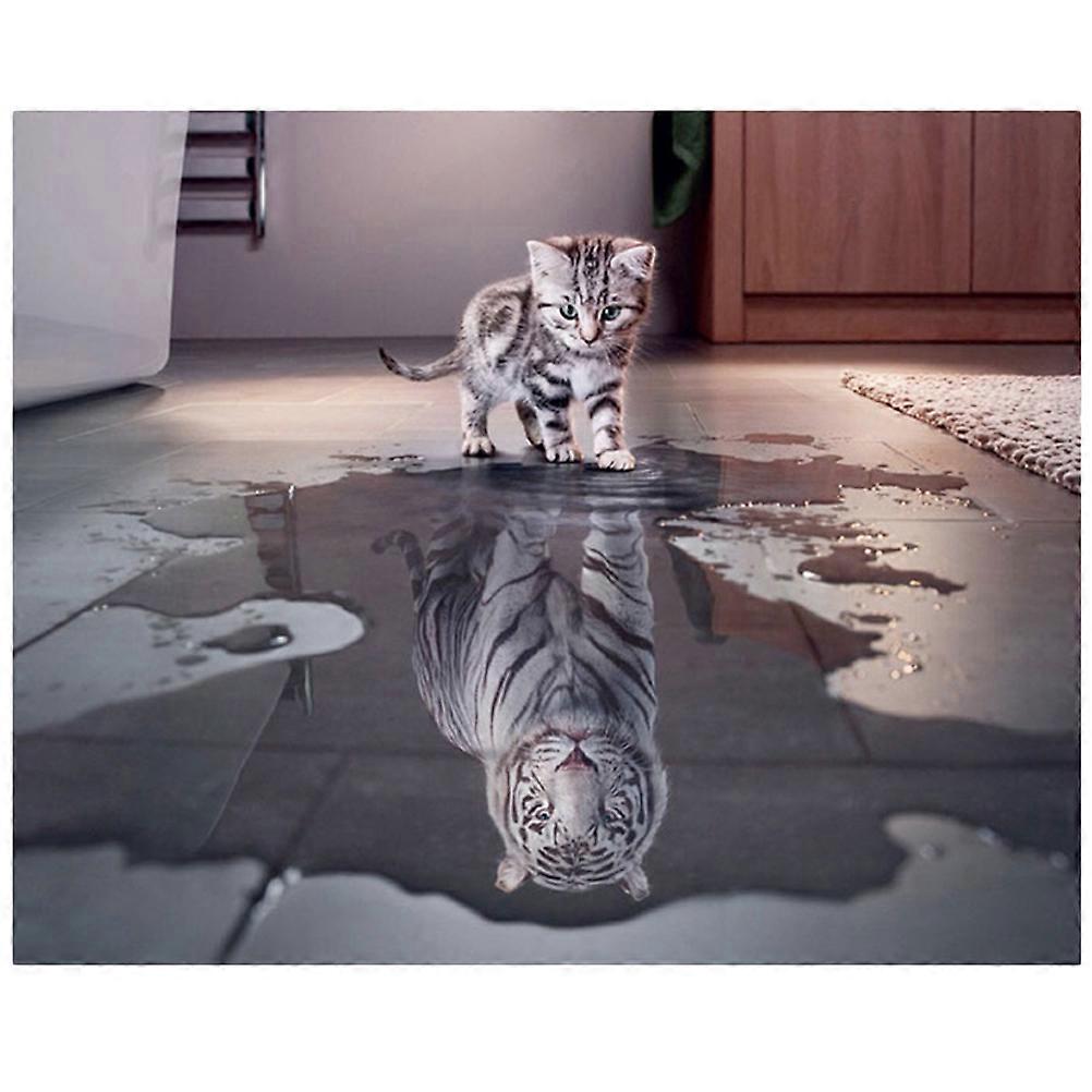 1 set/1000buc Jigsaw Puzzle Jucărie Reducerea presiunii Jucărie 2D Flat Intelligence Puzzle Jucărie pentru Adult Playing (Model Cat)