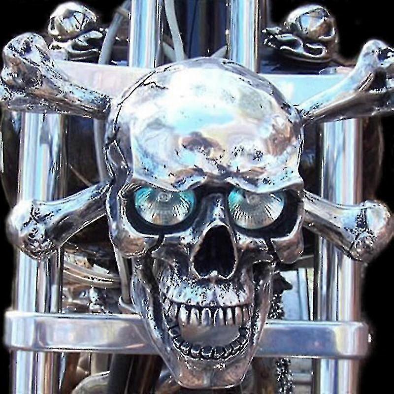 Waterproof Skull Headlight - Universal LED Motorcycle Decorative Lamp Accessory