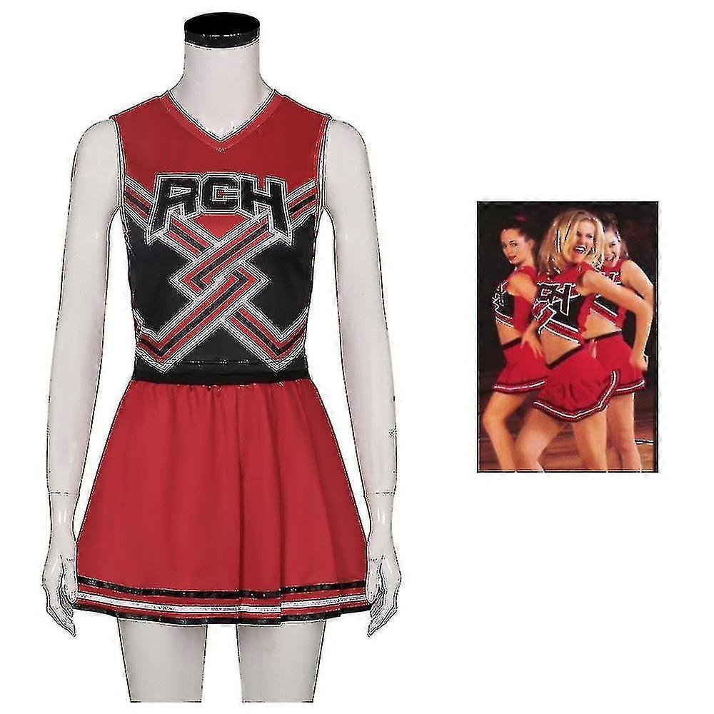Bring It On Costume Cheerer Rch Printed Top Skirt Girl Cheer Uniform Girls Ed Cos Outfits