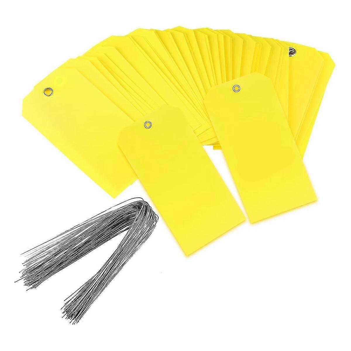 500 τεμάχια 4 πλαστικές ετικέτες ναυτιλίας 3/4inch X 2 3/8inch με τις κενές ετικέτες επισήμανσης καλωδίων αδιάβροχο εκτάριο
