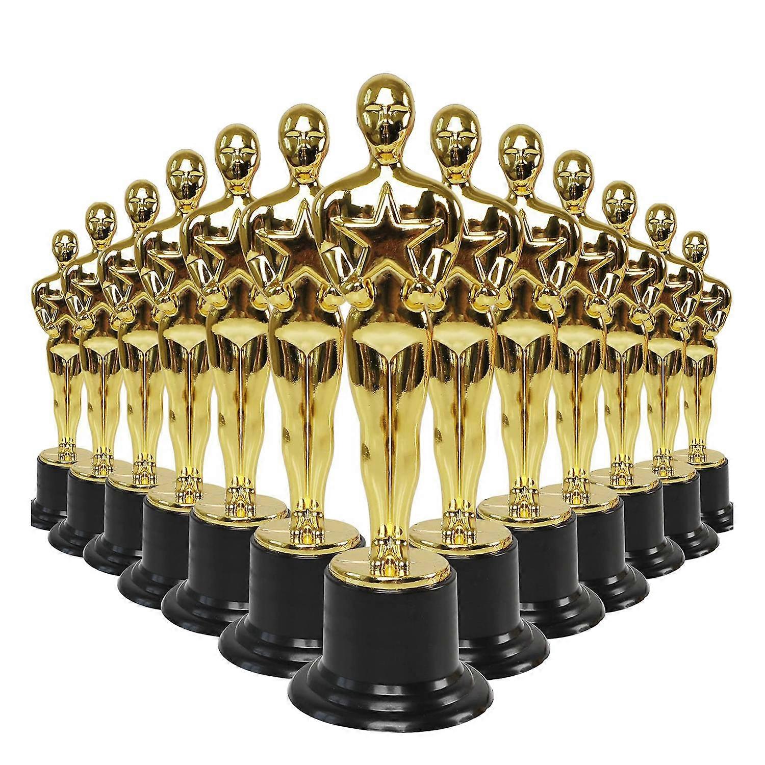 24 Pack Plastic Award Trophies Statuette for Party Favors,School Award,Game Prize,Party Prize