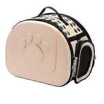L 42*35*26cm Champagne Outdoor Portable Foldable Pet Cat Bag Az13002