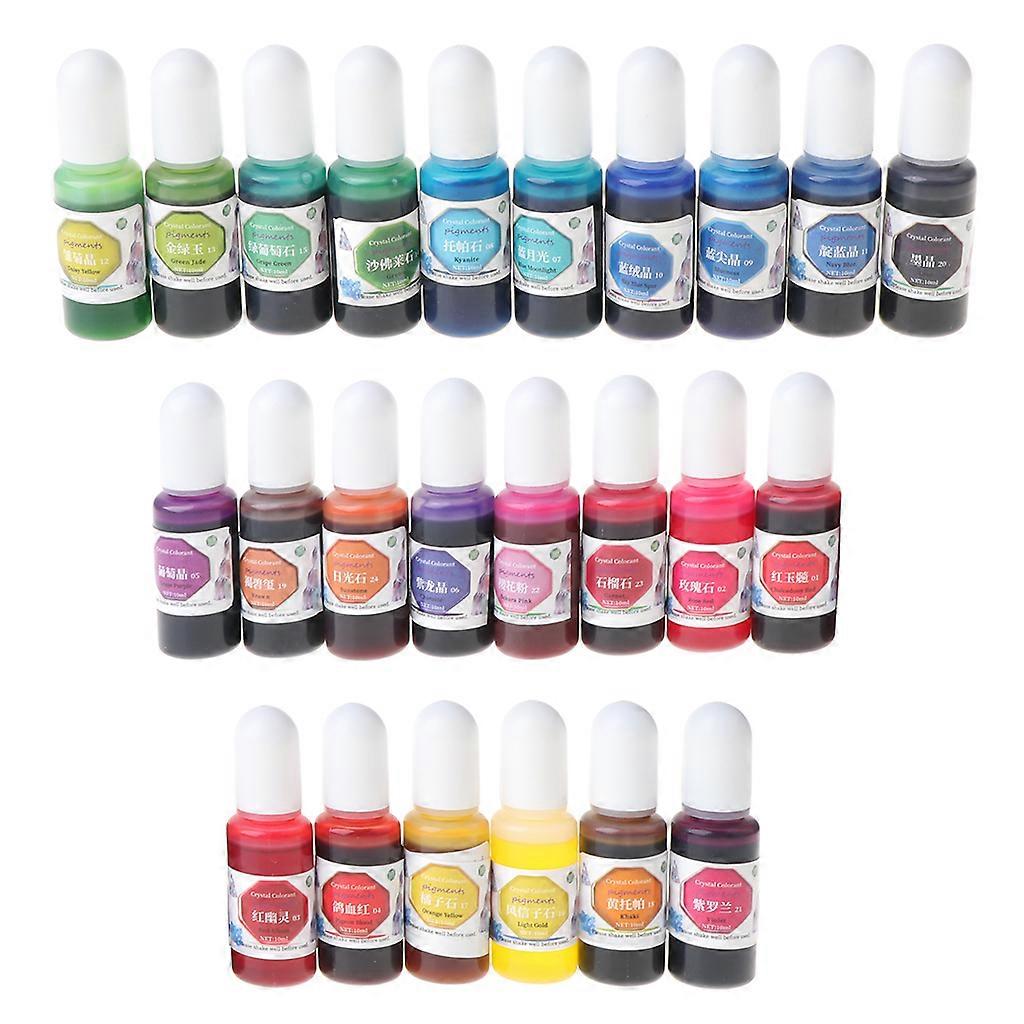 24pcs Resin Pigment Diy Crafts Epoxy Pigment Color Essence Liquid Colorant
