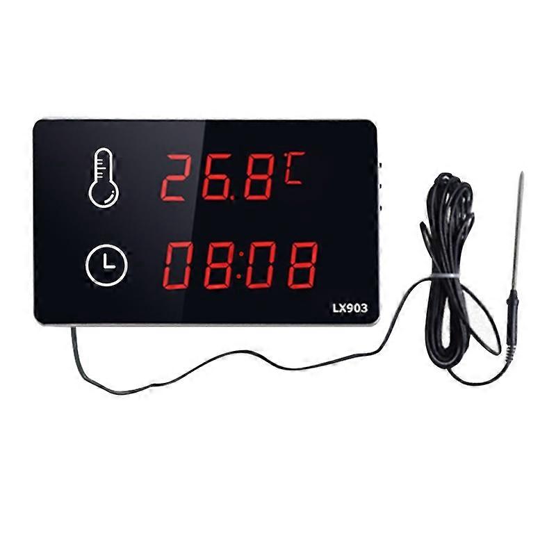 Large Screen LED Digital Sauna Thermometer Electronic C/F Switch Home Factory Temperature Measuring Tool With Waterproof Probe