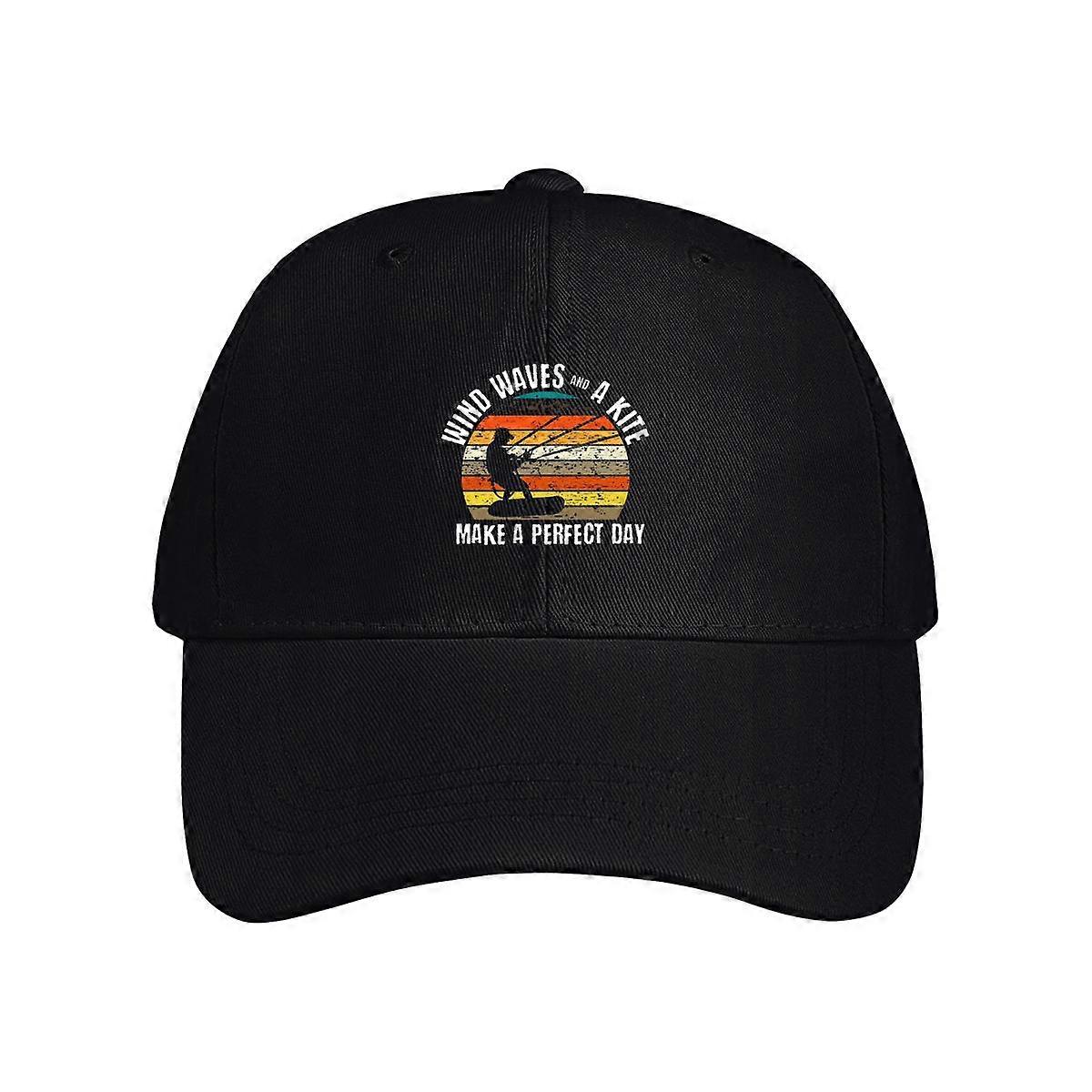 Wind Waves And A Kite Make A Perfect Day Baseball Cap