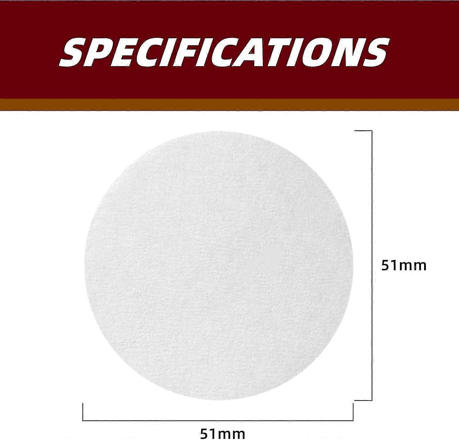 Coffee Paper Filter for Espresso Machine, 51 mm Unbleached Puck Screen Portafilter Paper Compatible
