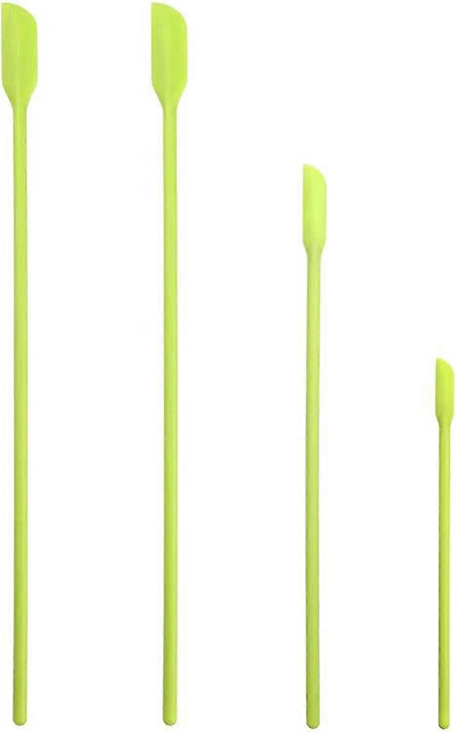 Mini Silic Spatula Set- S Rubber Spatula For Makeup- Thin Jar Scr For Kit(4 Pack)