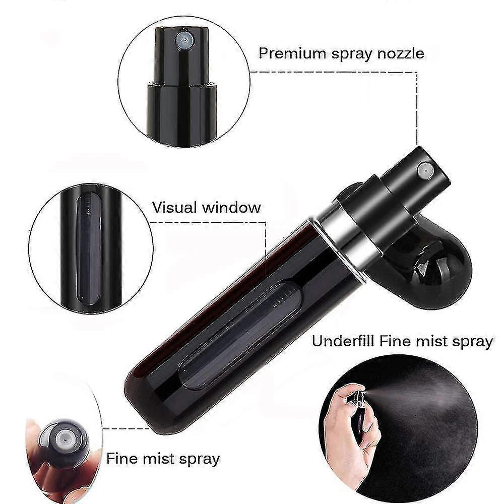 5 Pcs 5ml Perfume Atomizer, Portable Refillable Perfume Bottles