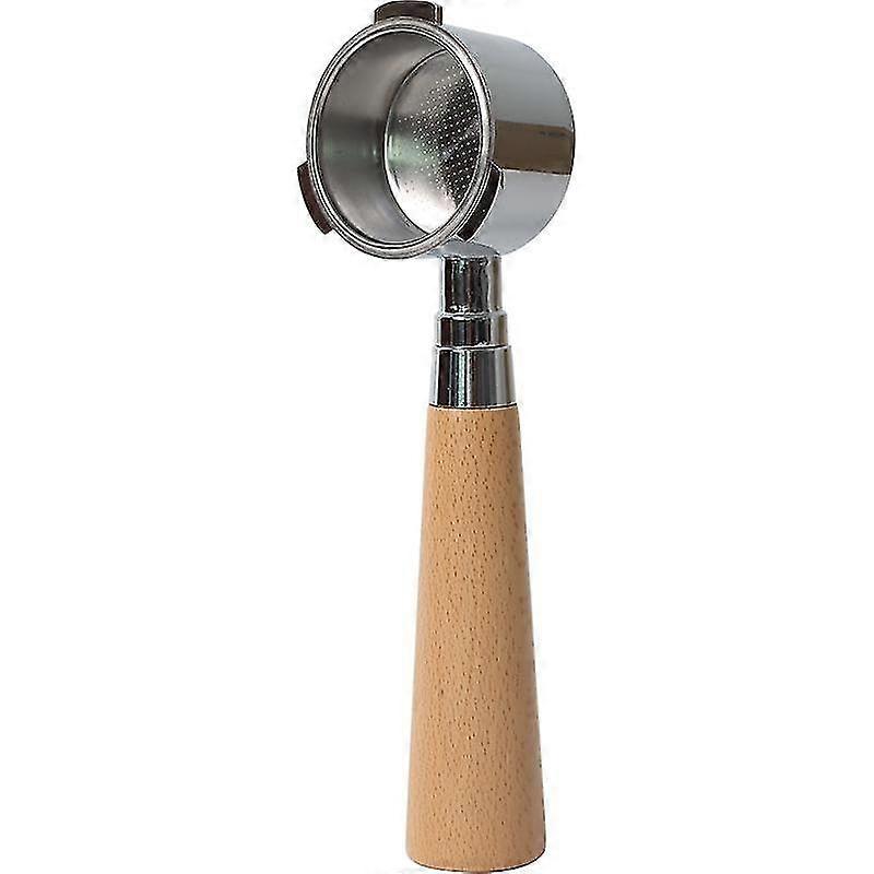 Coffee Machine Bottomless Handle - 1-Piece Set | 3.7*5.1*21.5cm | Brown + Silver