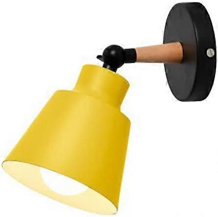 Wall Sconces Lampe, Nordic Wall Lights Inventar Makaron Lampeskjerm E27 Single Head Plug-in Wall, Modern Sconce for soverom, stue, belysning readin