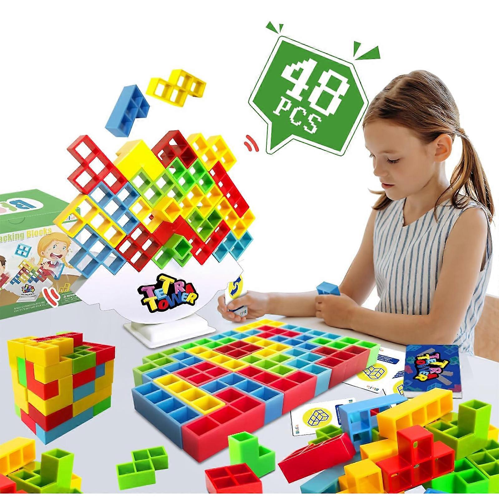 The Fast Tetra Tower Game for Whole Family - Puzzle Balance Game 2 to 4 Players,Ideal Board Game,Party,Travel Team Building Games,Party Decorations