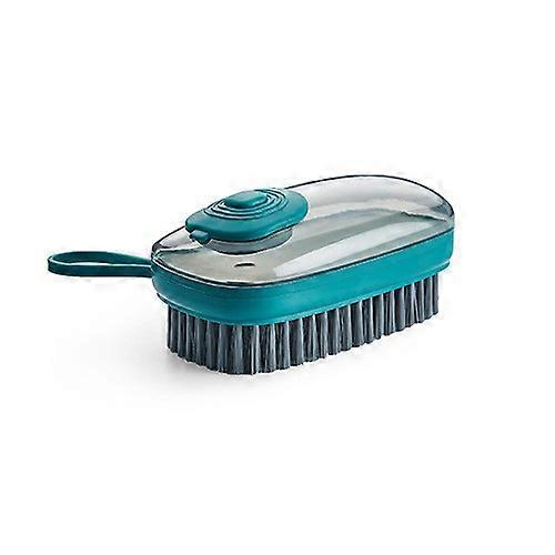 Scrub Brush with Soap Dispenser, for Bathroom, Kitchen (Green)