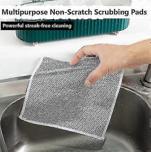 Multifunctional Non-scratch Wire Dishcloth, Wire Dishwashing Rags For Wet And Dry, Non-scratch Wire Dishcloth, Dish Towels For Kitchen Tw