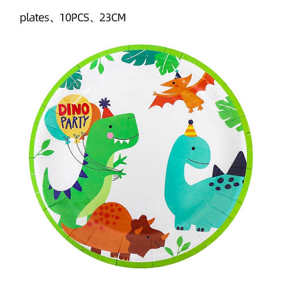 Tecknad dinosaurie Engångs Tablecoth Jungle Dino Bordsskydd Dinosaur Roar Födelsedag Bordsduk Safari Rawr Pojke 1: a Favors