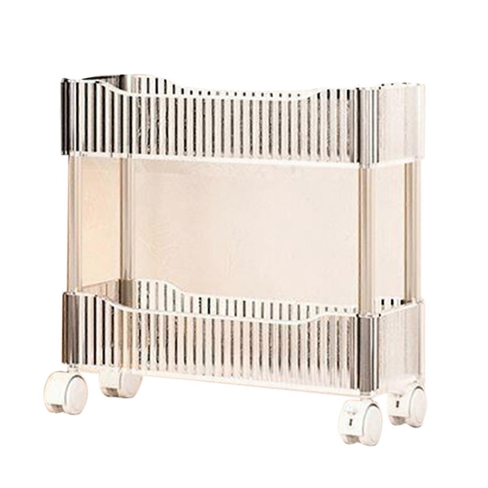 Storage Rack Trolley with Wheels Large Capacity Multiple Layers Easy Assembly Bathroom Organizer Multifunction Rolling Utility Cart Jikaix