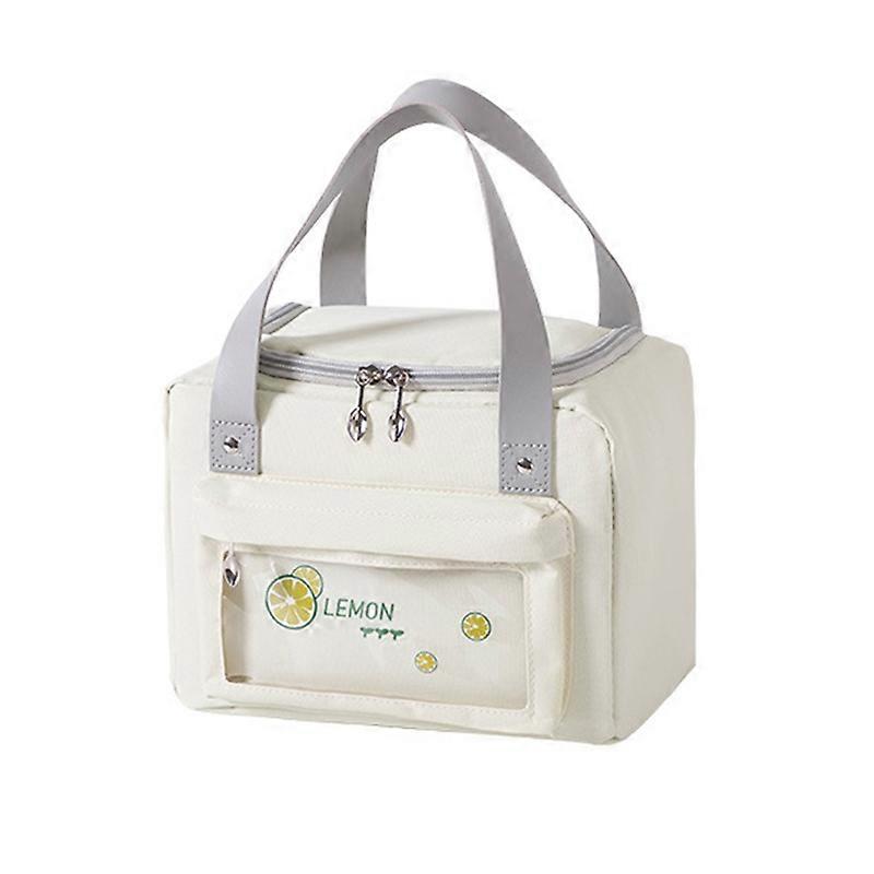 Ice Thermal Storage Pouch Cubic Consolidate Handle Portable Soft Fabric Thermal Snacks Organizer for Student