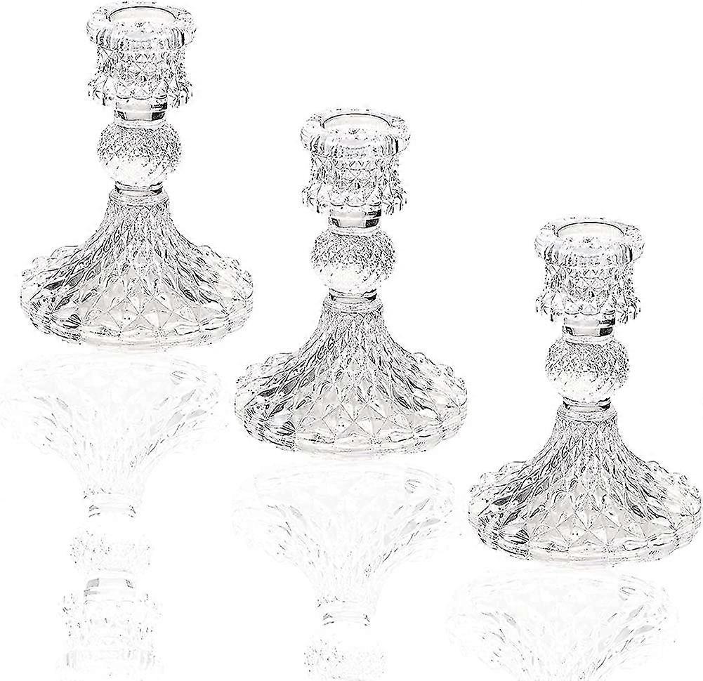 Candelabros cónicos de vidrio