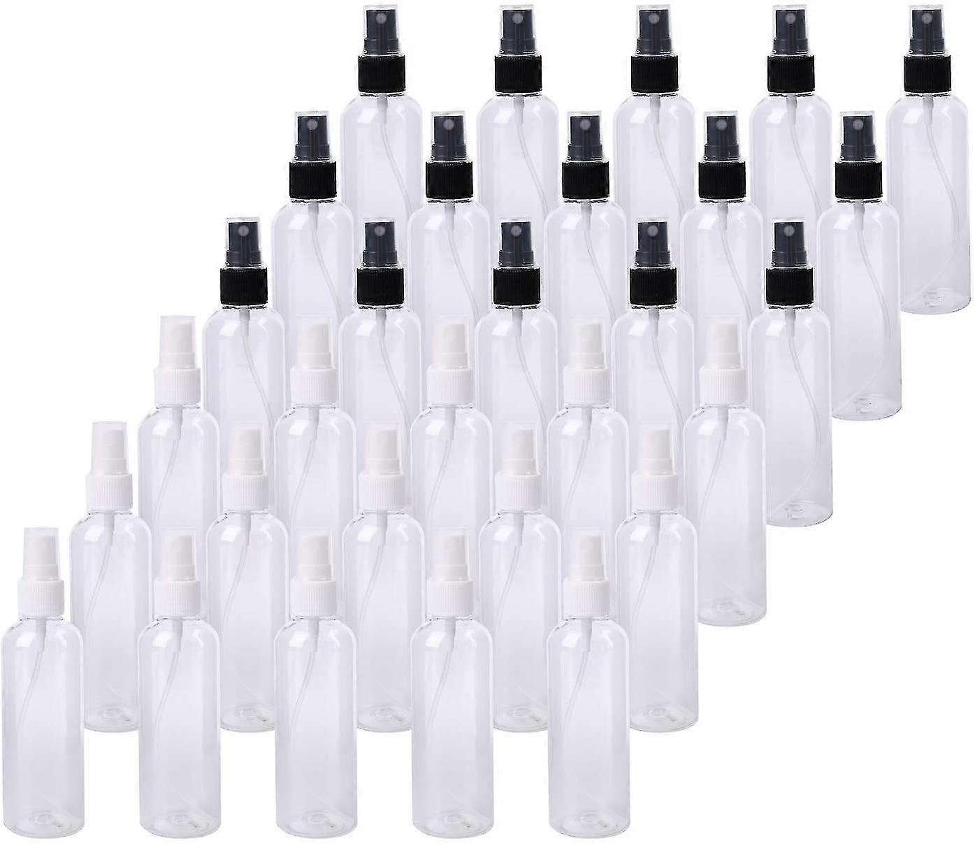 30pcs 100ml Atomizer Clear Spray Bottle Empty Refillable Black & White