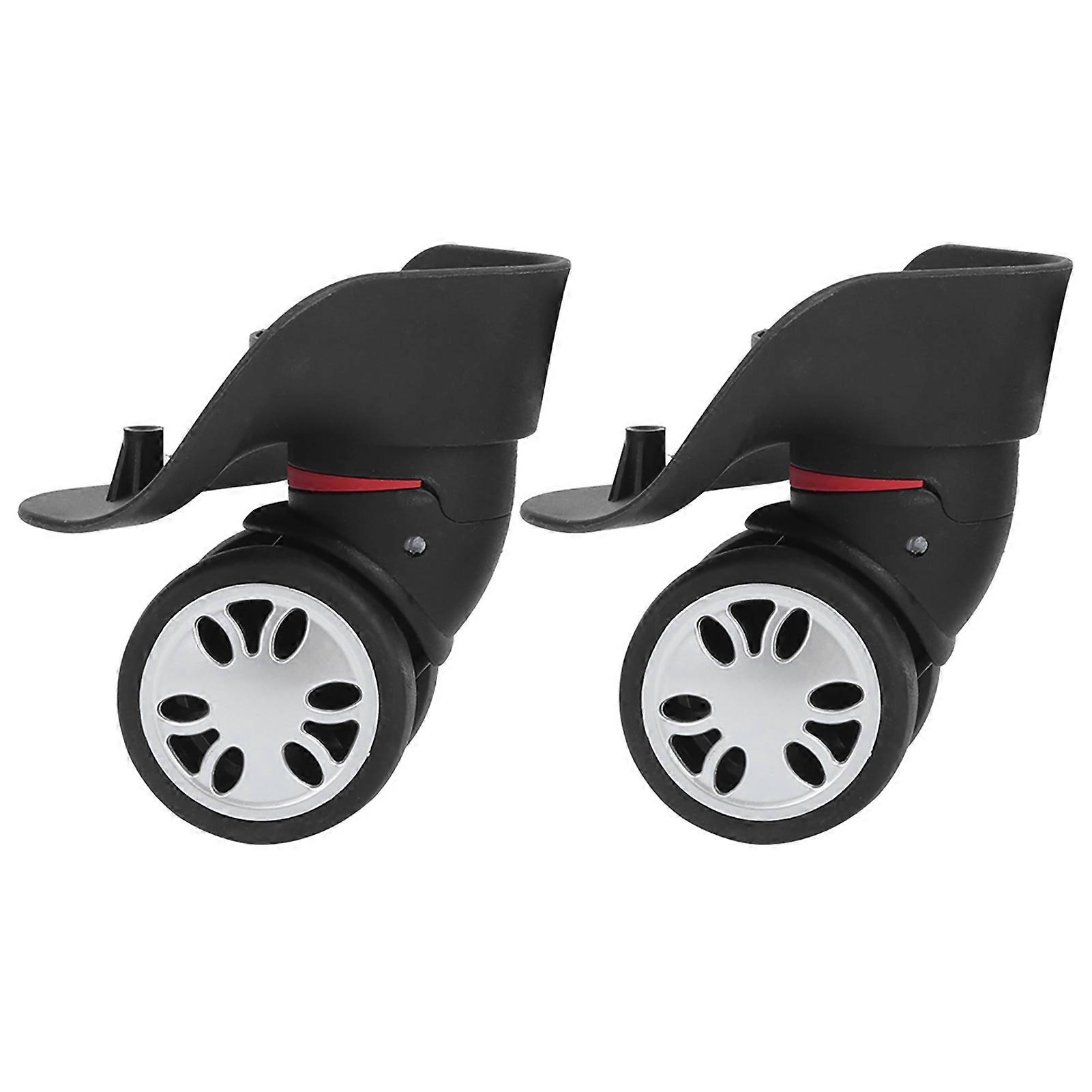 Par Resväska Hjul Universal Bagage Carry On Ersättningstillbehör UtomhustillbehörStor Svart