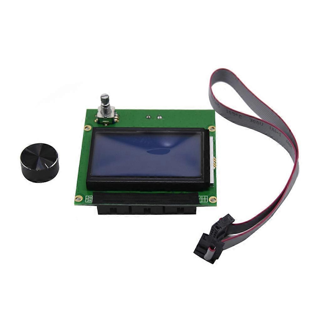 3D Printer Accessories 12864 LCD Screen Intelligent Control Panel With Cable
