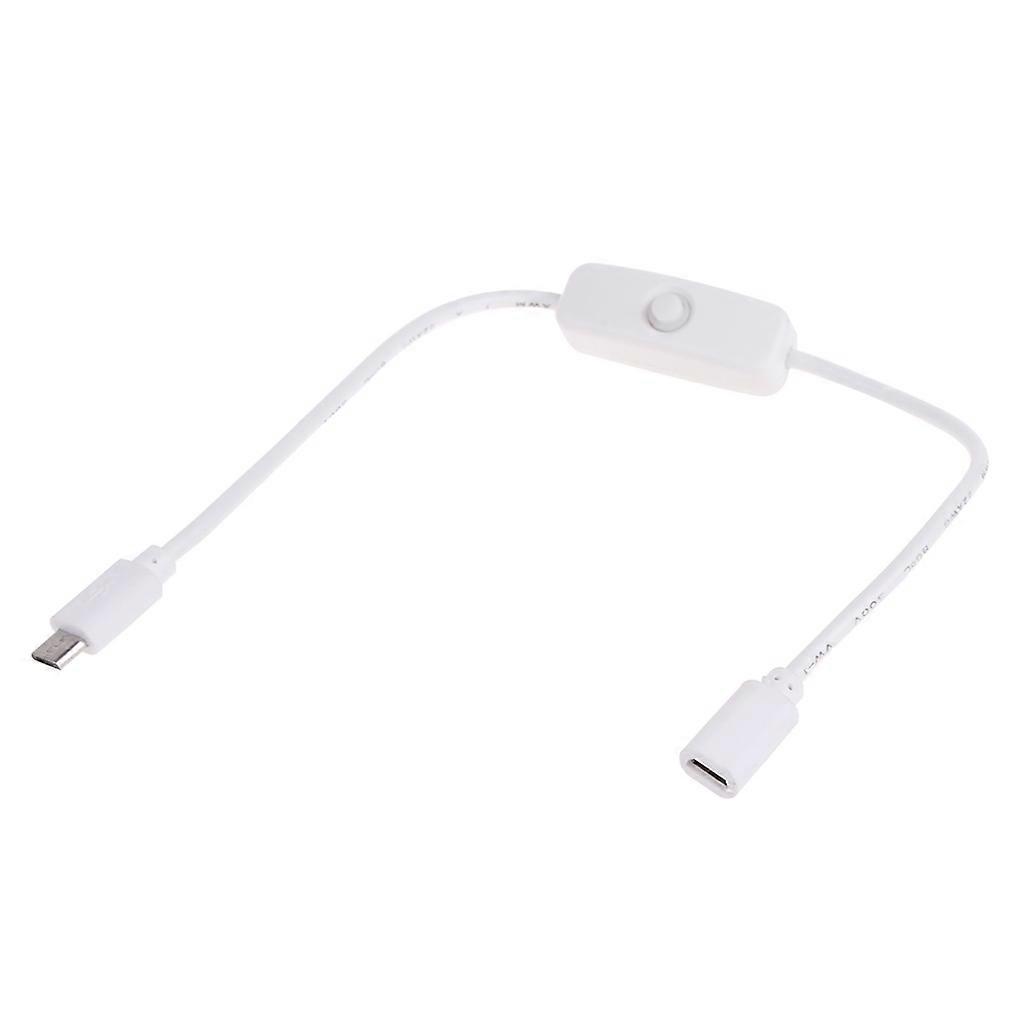  Micro USB Cable with 501 Power Button Switch Convenient Power Supply Extension Cord for Raspberry Pi and More