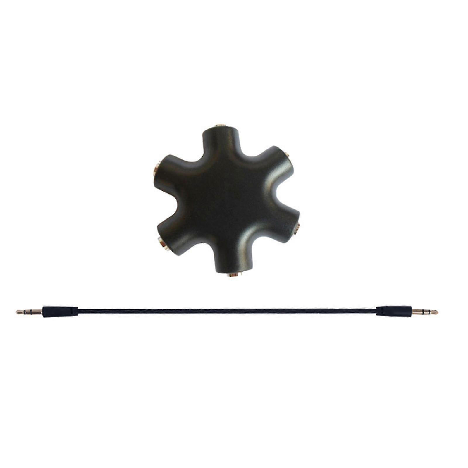 6-Way Multi Headphone Audio Splitter Connector for Tablet Laptop PC MP3 Player Speaker & More