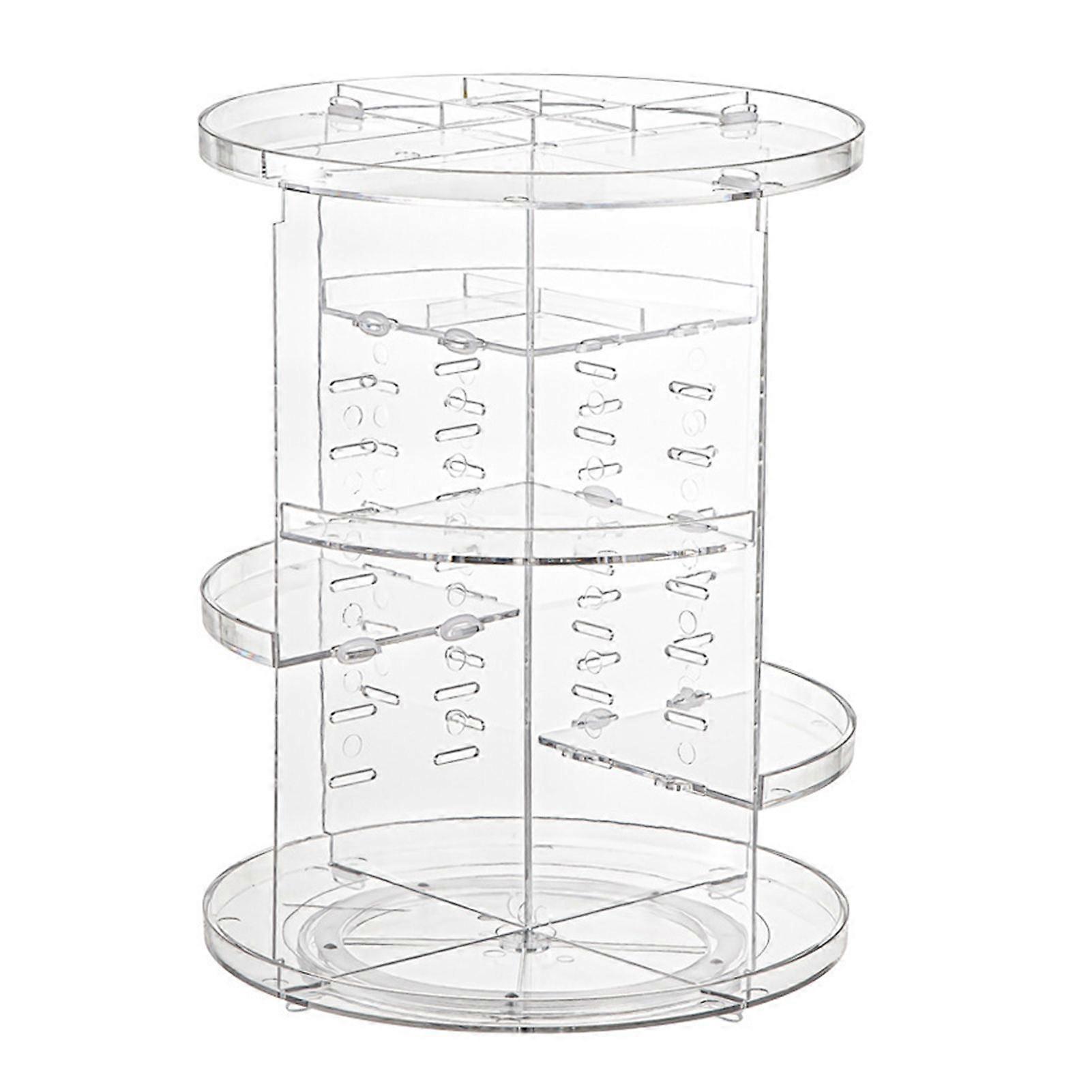 Makeup Organizer Storage Box Large Capacity Multipurpose Transparent 360 Rotating Makeup Organizer Cosmetic Display Case