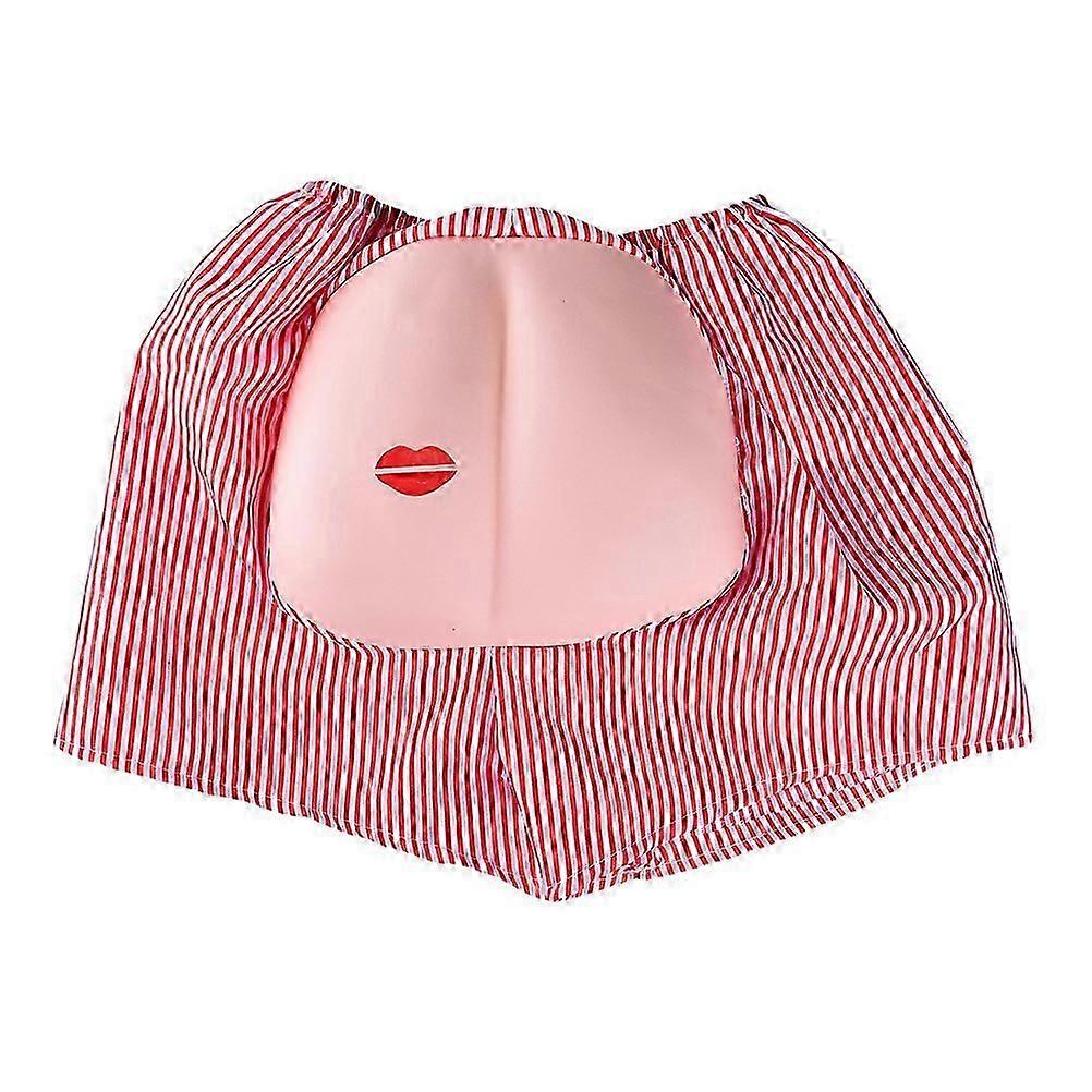 Unisex Adult Funny Briefs Fake Ass Shorts Lounge Gag Gifts Butt Exposed Buttocks Party Costume