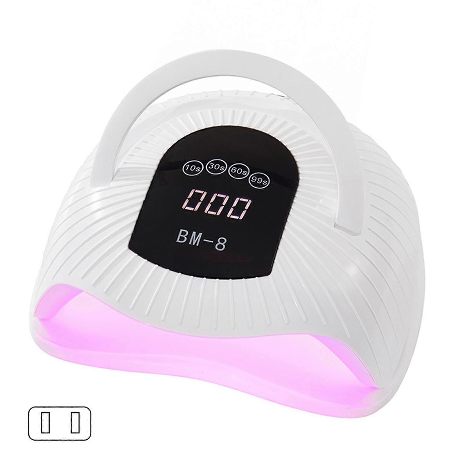 200W UV LED Nail Lamp Nails Gel Polish UV Light Nail Dryer with 42 Lamp Beads 4 Timer Setting & LCD Touch Display Screen White