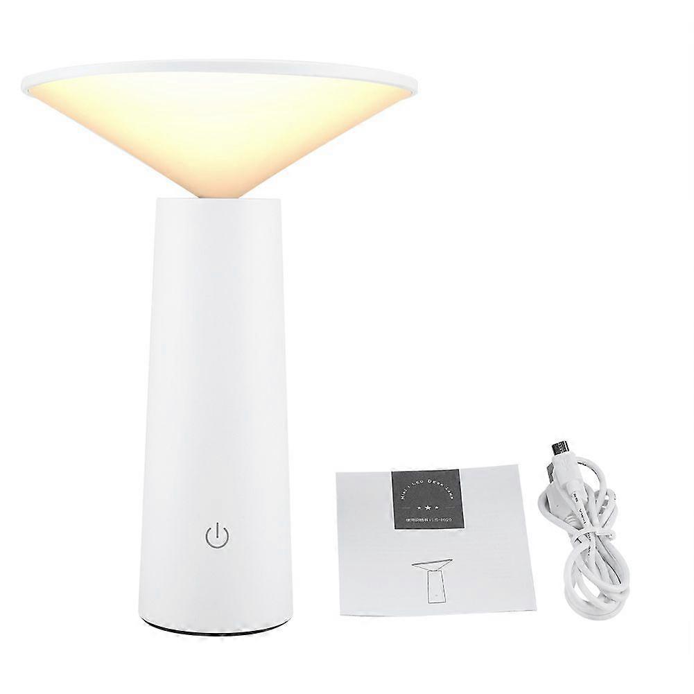 Sample Dimmable USB Charging LED Table Light Touch Control Desk Lamp for Study Bedroom White