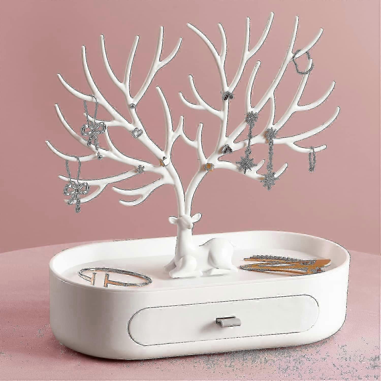 حامل مجوهرات قرون ، تخزين قلادة ، حامل مجوهرات مع أدراج ، حامل قرط ، حامل سوار ، شجرة مجوهرات