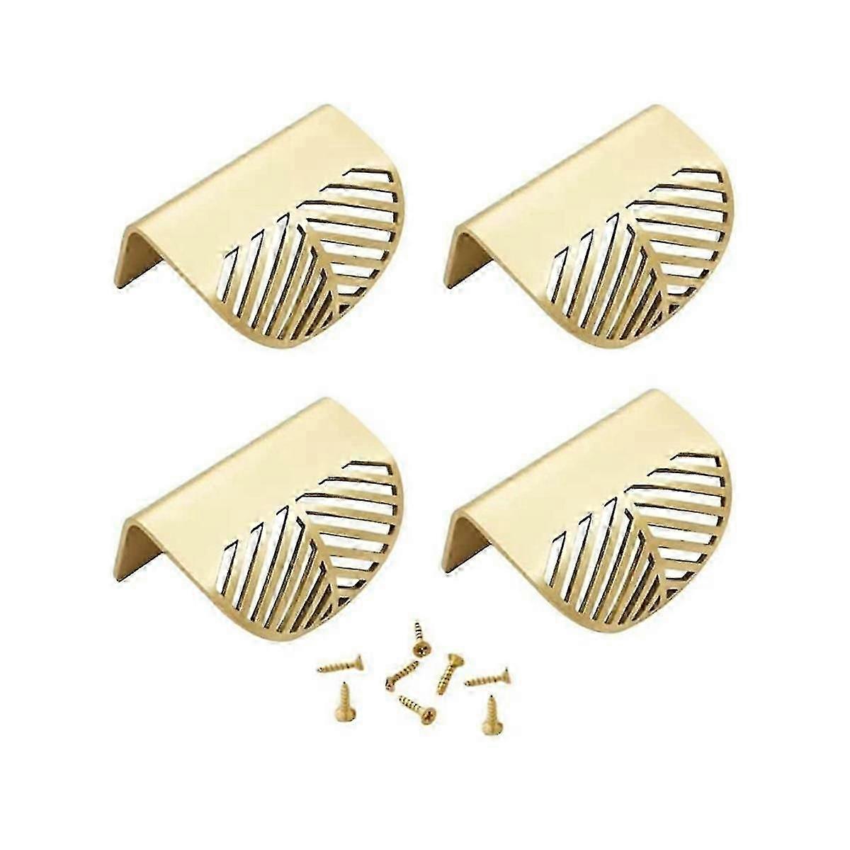 4 Leaf Cabinet Pulls Gold Concealed Furniture Knobs Balcony Door Knobs Cabinet Pulls with Adjustin