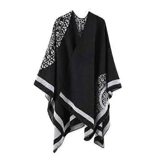 Unique Washable Popular Irregular Ethnic Style Retro Cloak Coat Winter Wrap Cape