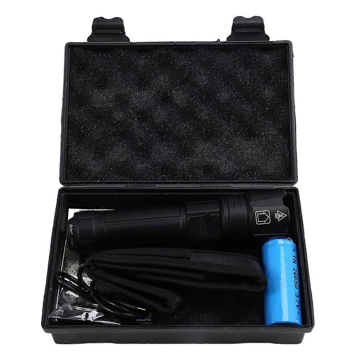 Strong Light Telescopic Zoom Flashlight Rechargeable Waterproof Flashlight Outdoor Emergency Lighting Flashlight