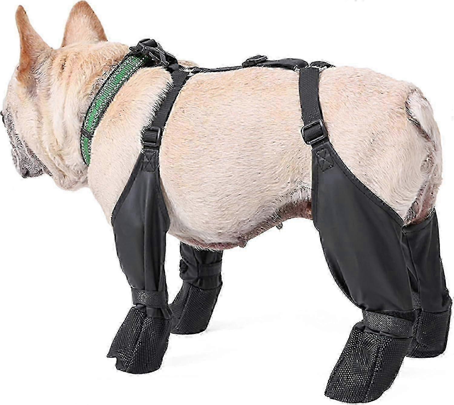 Kış Köpek Botları Kaymaz, Yardımcı Kayışlı Su Geçirmez Köpek Botları, Sağlam Kauçuk Tabanlı Köpek Ayakkabıları, Düşme Önleyici Köpek Yürüyüş Patikleri