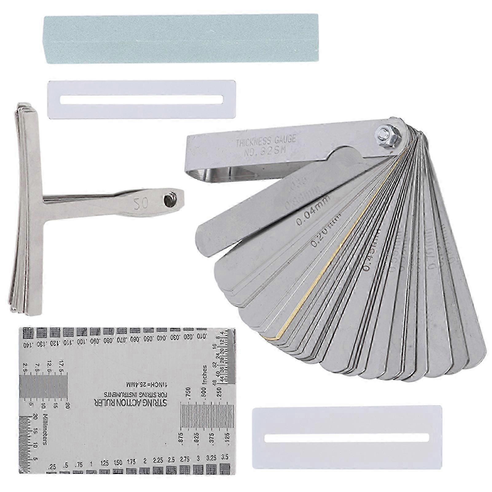 Guitar Tool Set Including Sander Radius Gauge String Action Ruler Fingerboard Guards