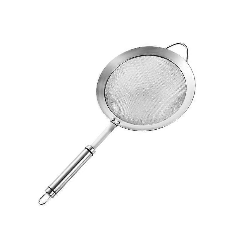 Stainless Steel Fine Mesh Strainer for Kitchen, 10-inch Colander with Ergonomic Handle, Rust-Resistant and Durable