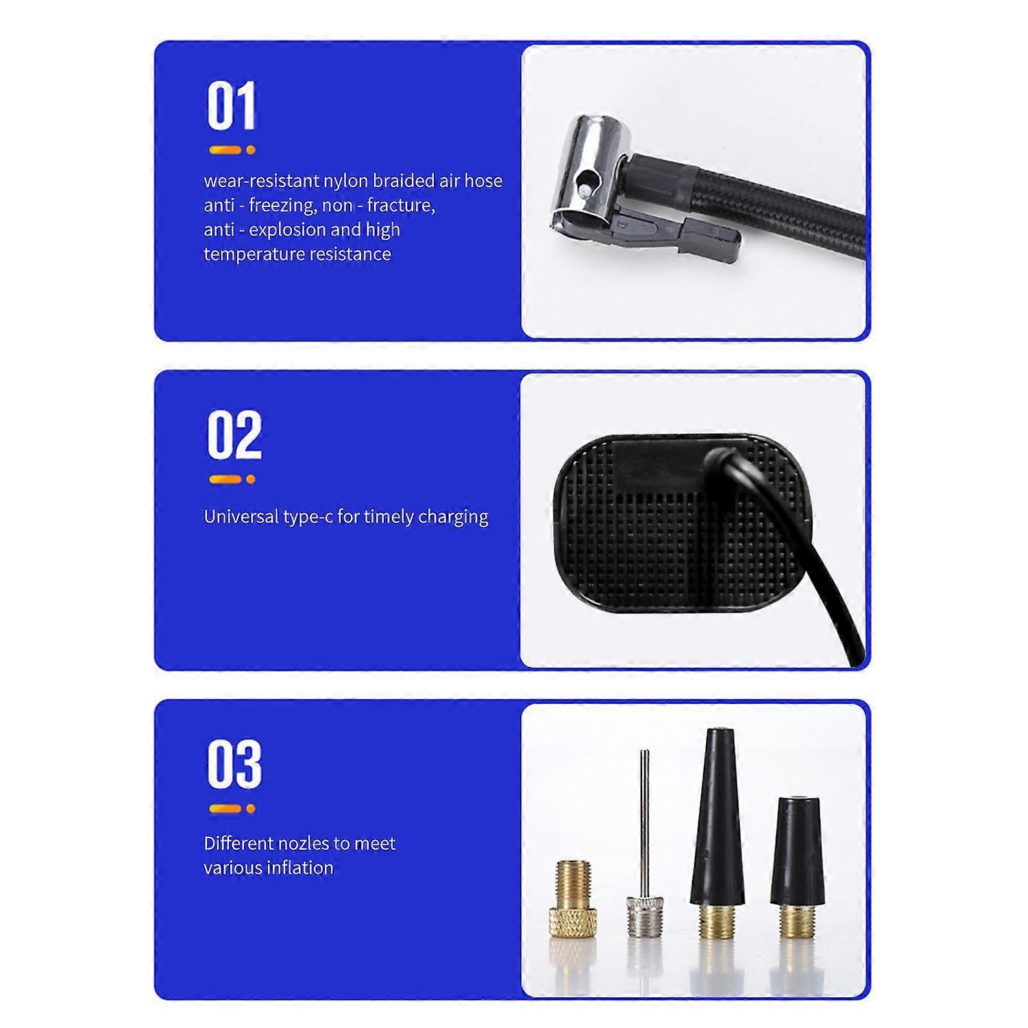 Multifunktionale Luftpumpe Tragbare Auto Luft Kompressor Reifen Inflator Luftpumpe für Auto Fahrrad Reifen Elec