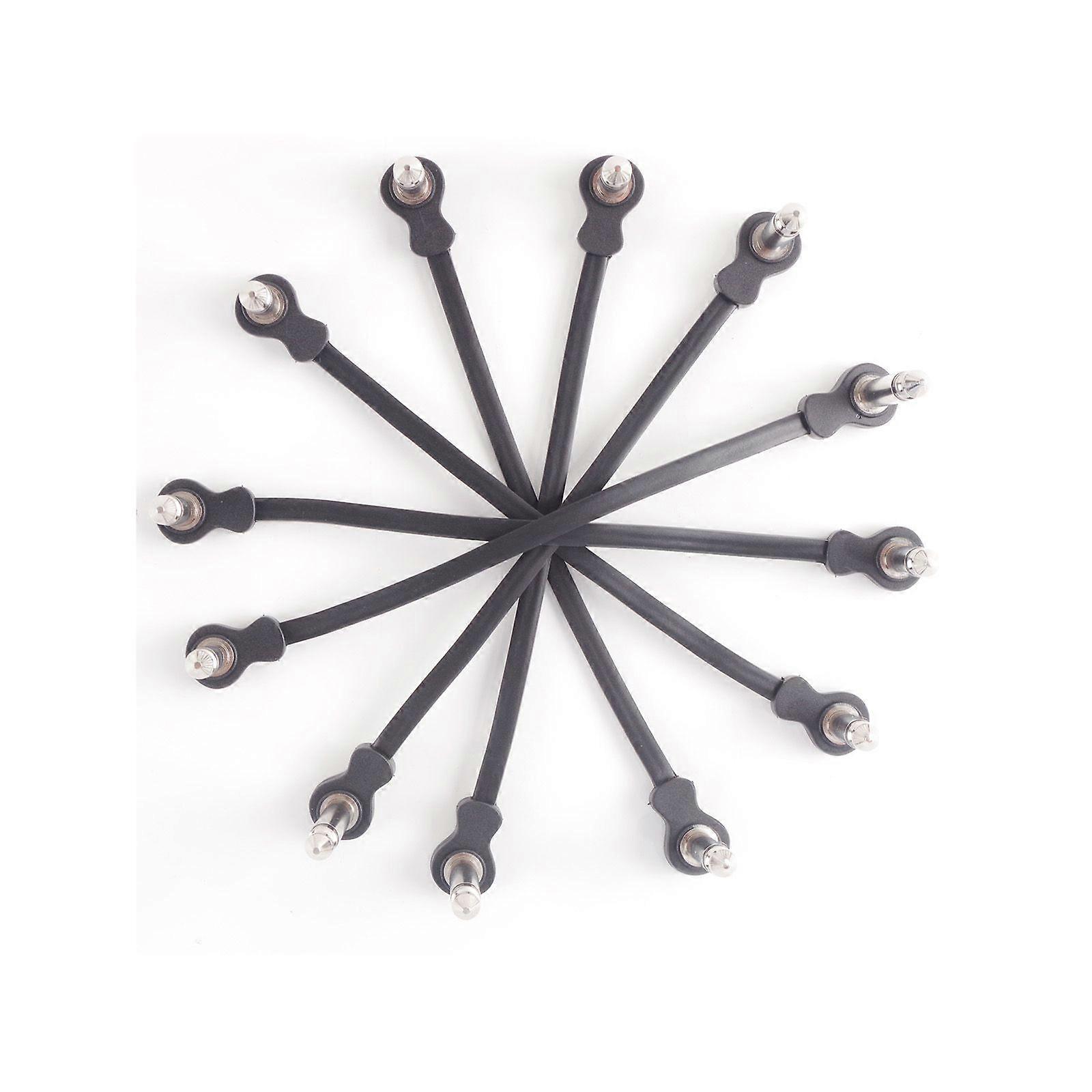 6Pcs Guitar Patch Cables 6.35mm Interface Right Angle Type Connectors Noise Reduction Line Guitar Effect Patch Cables for Music Recording