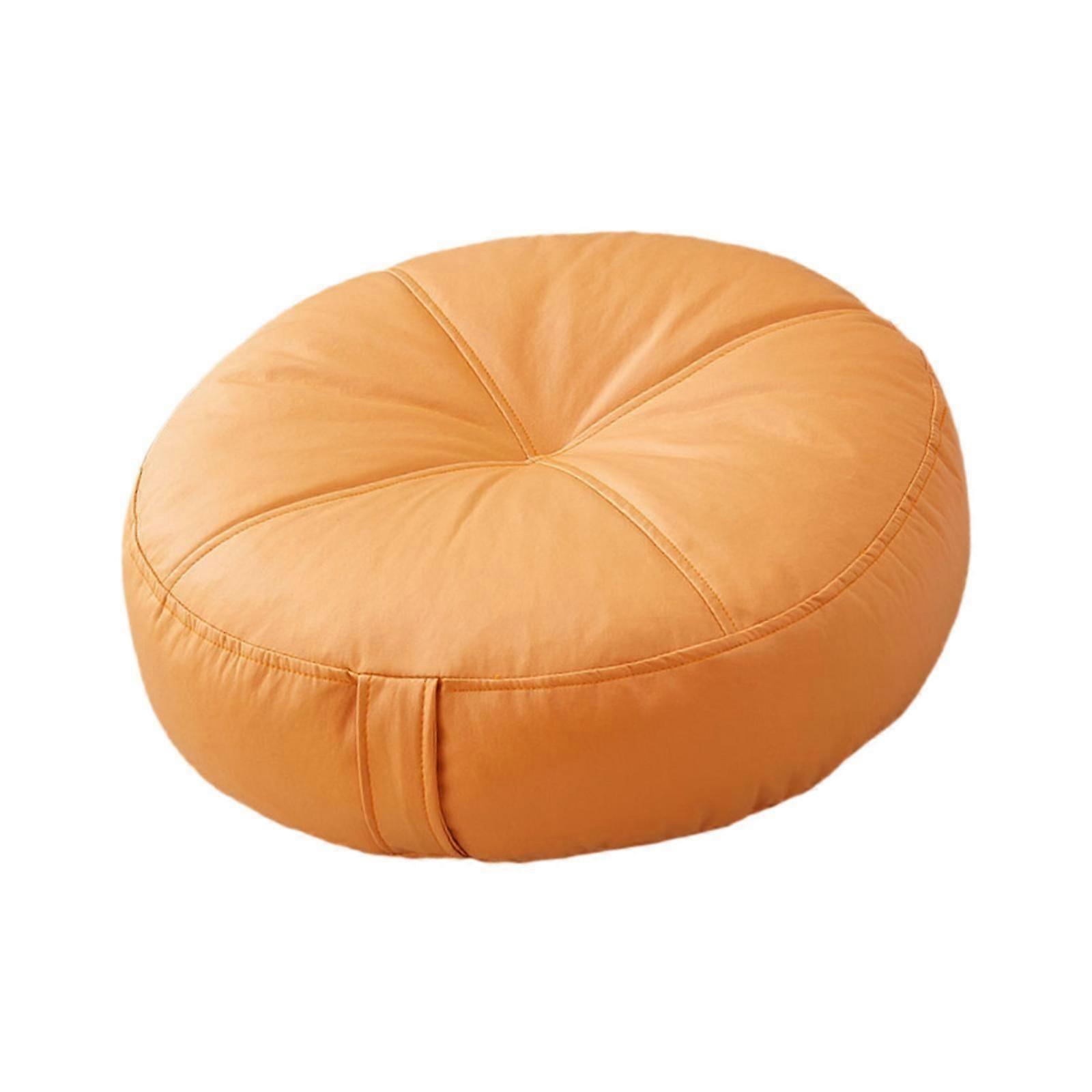 Rund Gulvpute Kastepute Gulv Sittepute For Stol Sofa Soverom Oransje