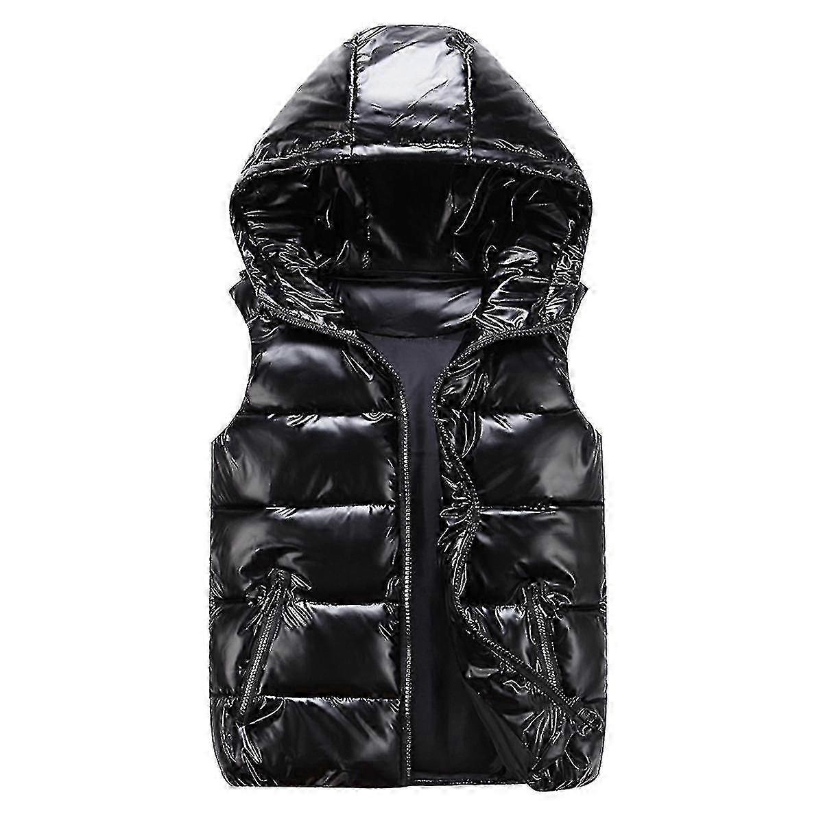 Gilet matelassé léger - Veste unisexe sans manches imperméable brillante