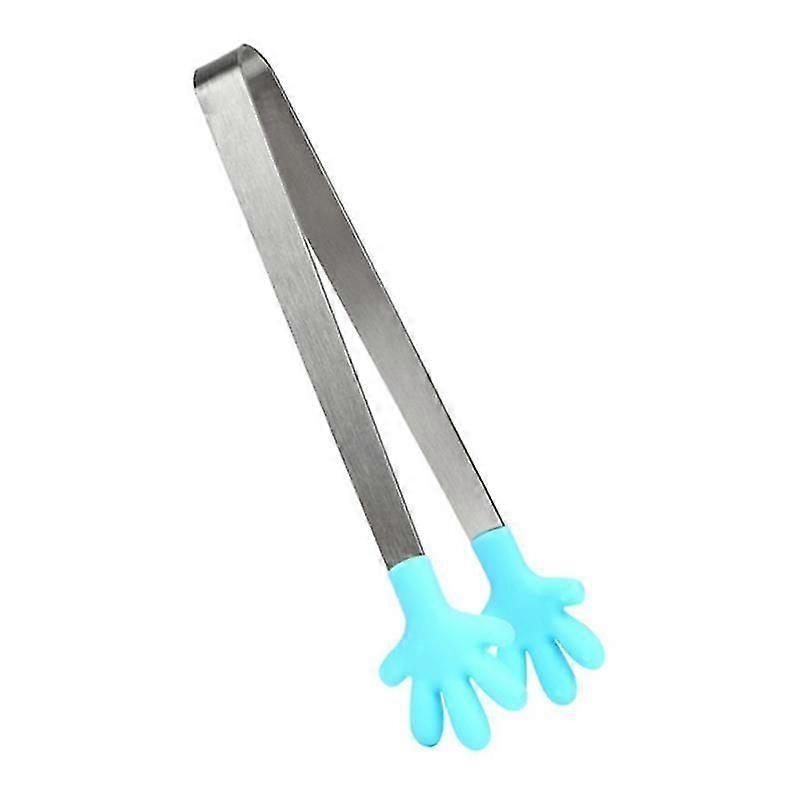 3 قطع الإبداعية شكل اليد البسيطة الغذاء كليب الفولاذ المقاوم للصدأ المطبخ سلطة الطبخ تقديم المشاوي الملقط الغذاء الصف سيليكون تونغ أدوات