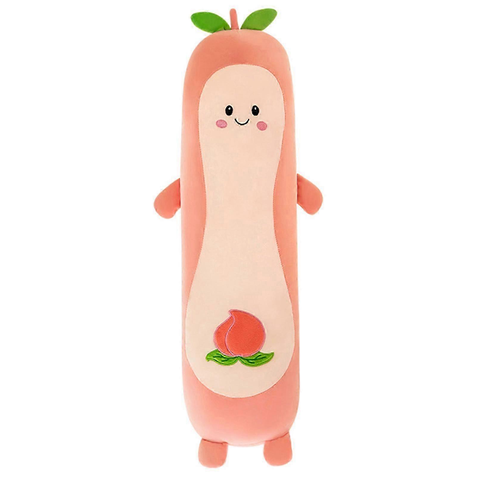 Adorable Long Peach Plush Doll Soft Stuffed Toy Kid Hugging Pillow 70/90cm