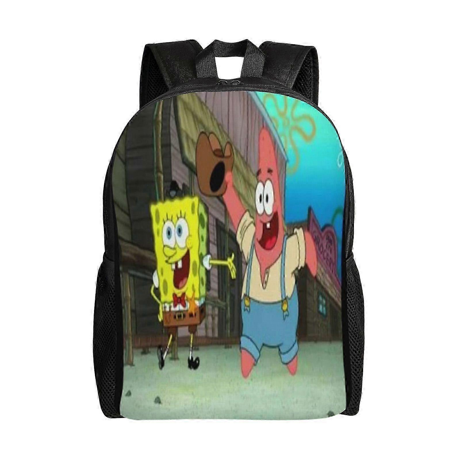 a487 سبونجبوب سكوير بنطلون مدرسة حقيبة ظهر حقيبة كتب حقيبة مدرسية للمراهقين الأولاد والبنات qghg487