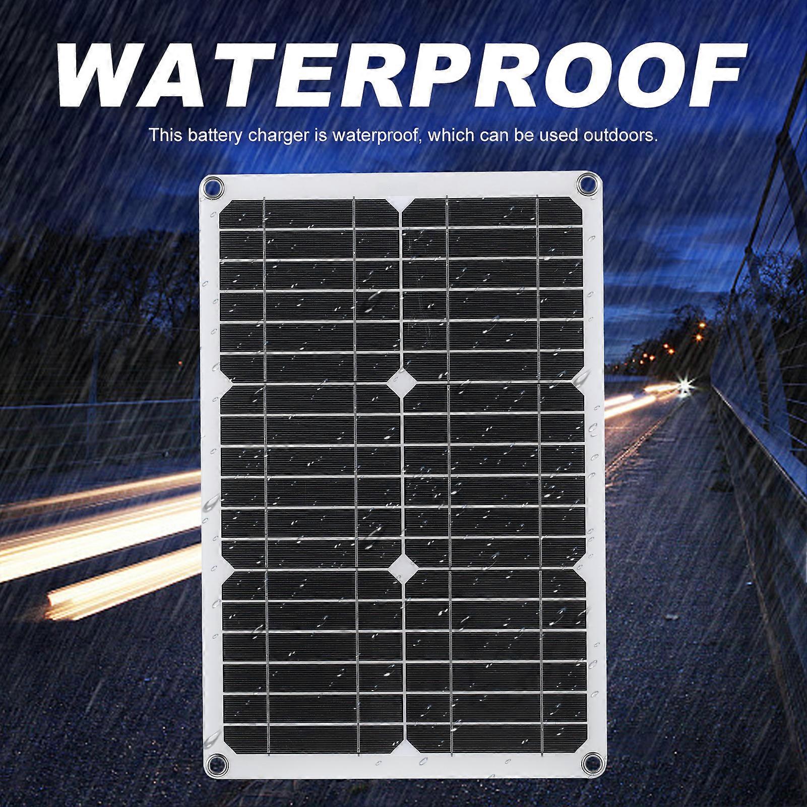 Panels Wireless Outdoor Security Camera 18V 20W Waterproof Solar Panel Kit for Rechargeable Battery Surveillance Cam Micro USB & Type-C Port