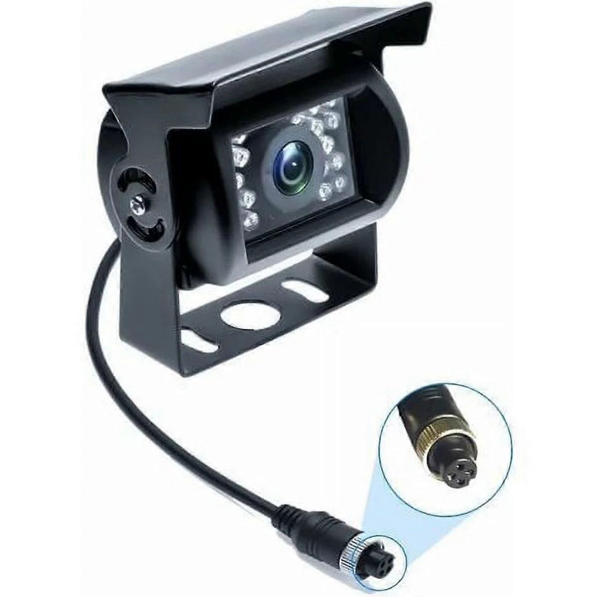 2025 New Reversing camera with 4 pin connector, 12V 24V waterproof camera, night vision for car, bus, truck, caravan, camper (no distance line)