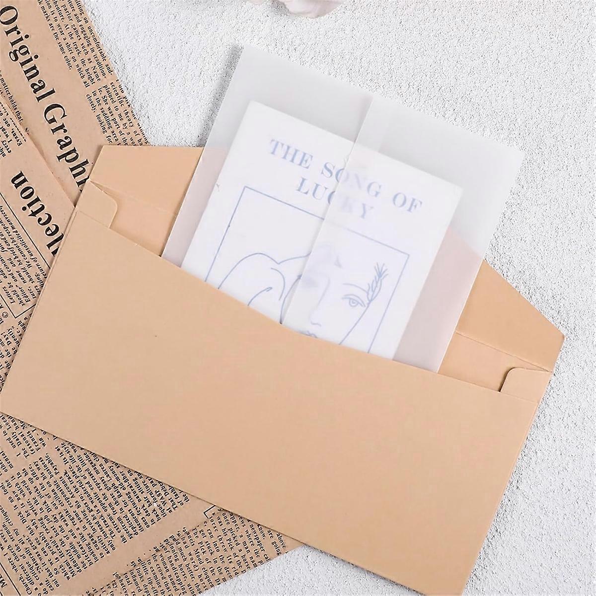 120 Pcs Vellum Jackets for 5x7 Invitations Pre-Folded Vellum Paper